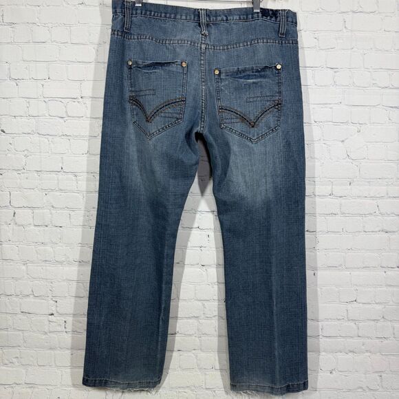 Brooklyn Xpress Baggy Jeans Men SIze 38X32 Medium Washed Loose Fit Skater Pants - Picture 3 of 16